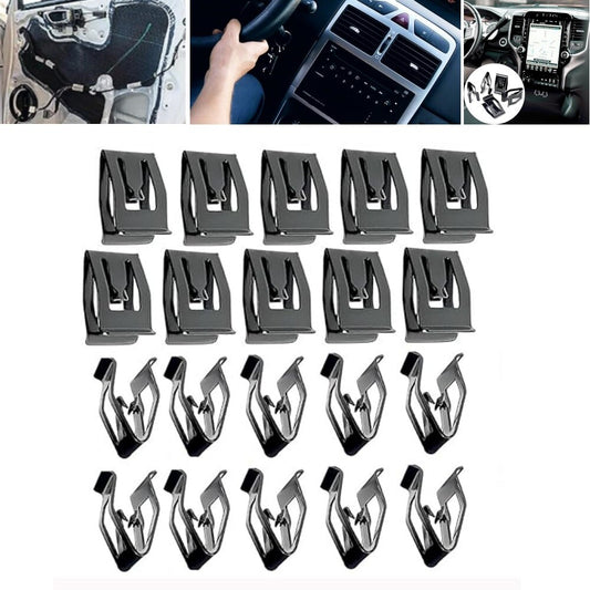 50PCS Car Dashboard Retainer Metal Front Console Fastener Dash Panel Trim Clip