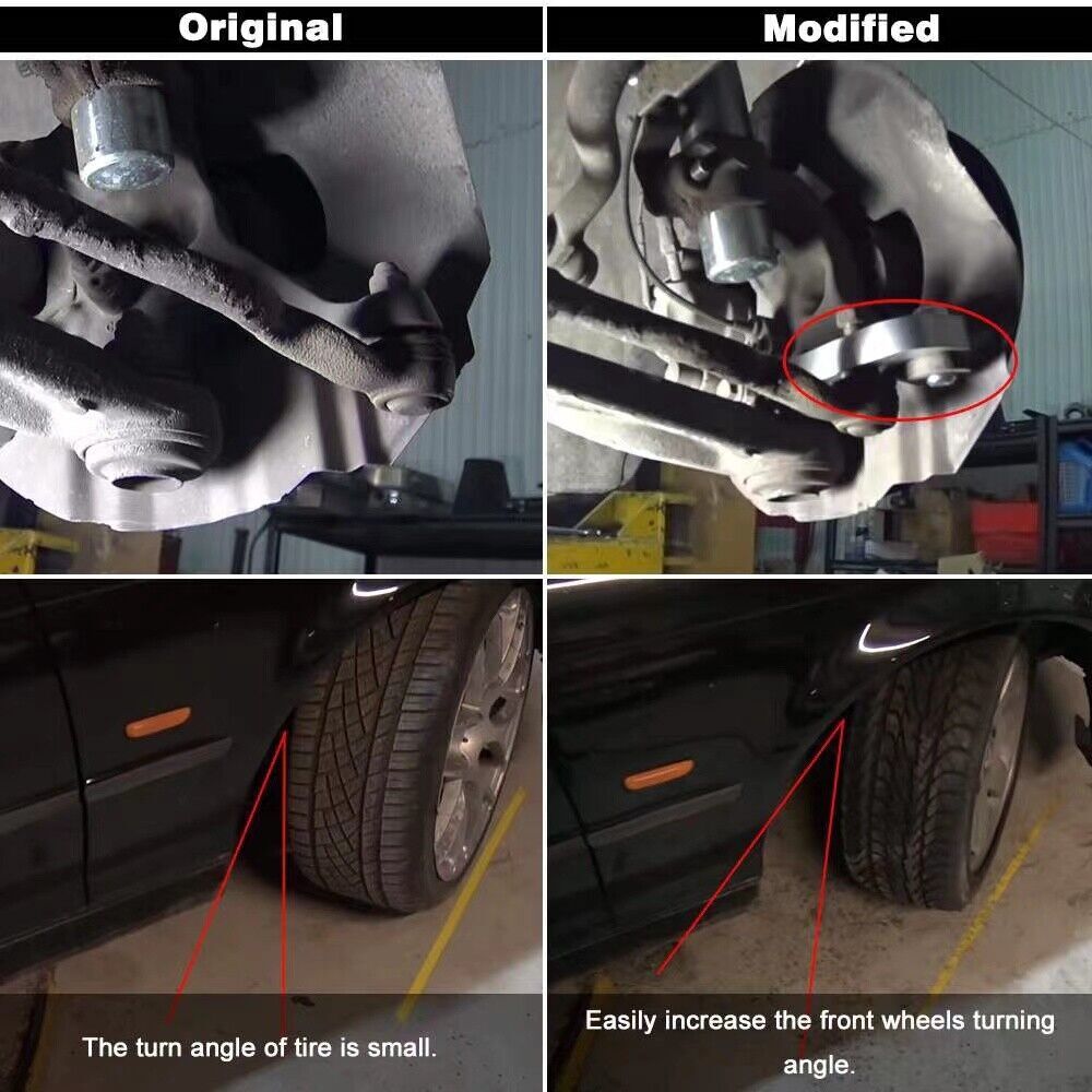 Aluminium Steering Lock Adapter Increasing Turn Angle Drift Lock Kit for BMW E3