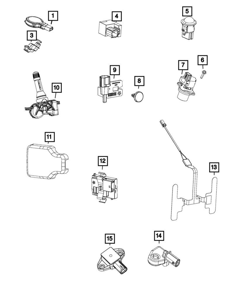 Side Impact Sensor For 2016-2019 for Chrysler for Jeep 56038975AA Q