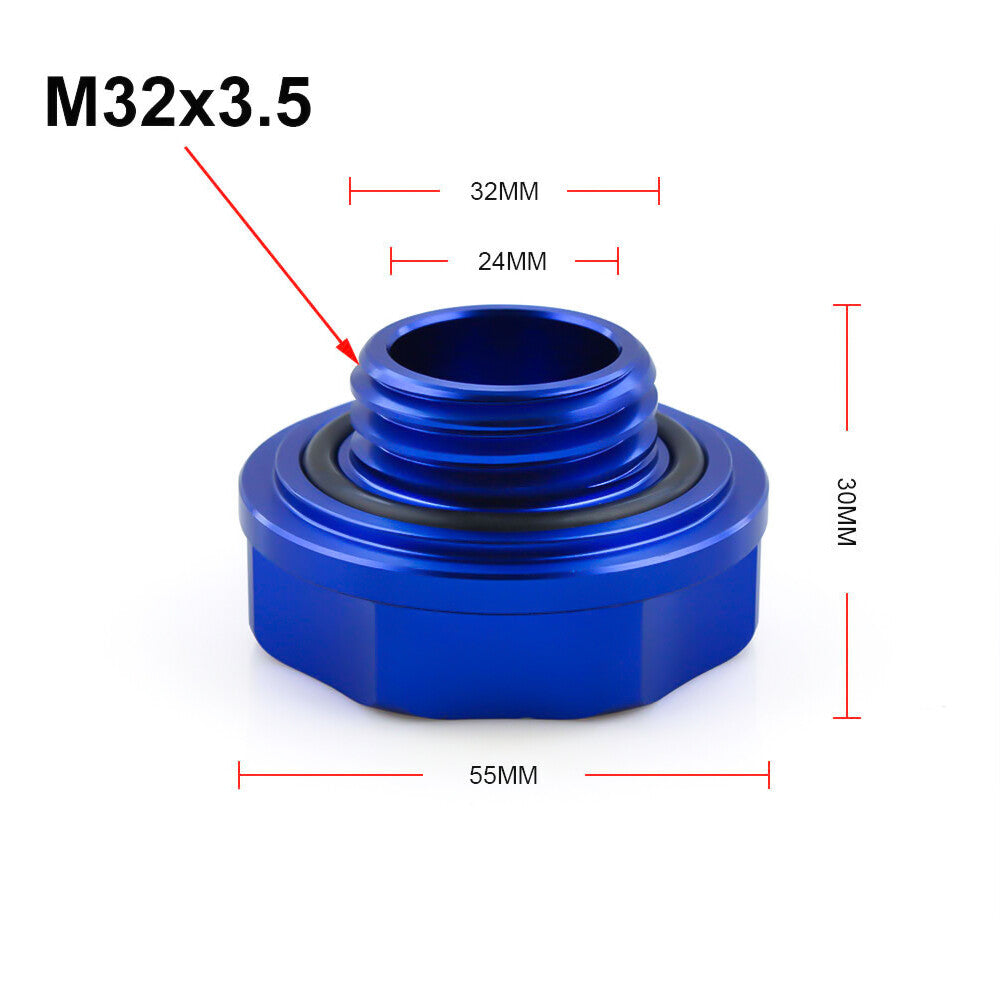 Blue Oil Filler Cap+ Radiator Cap+ Oil Dipstick for Honda for Acura K20 K Series