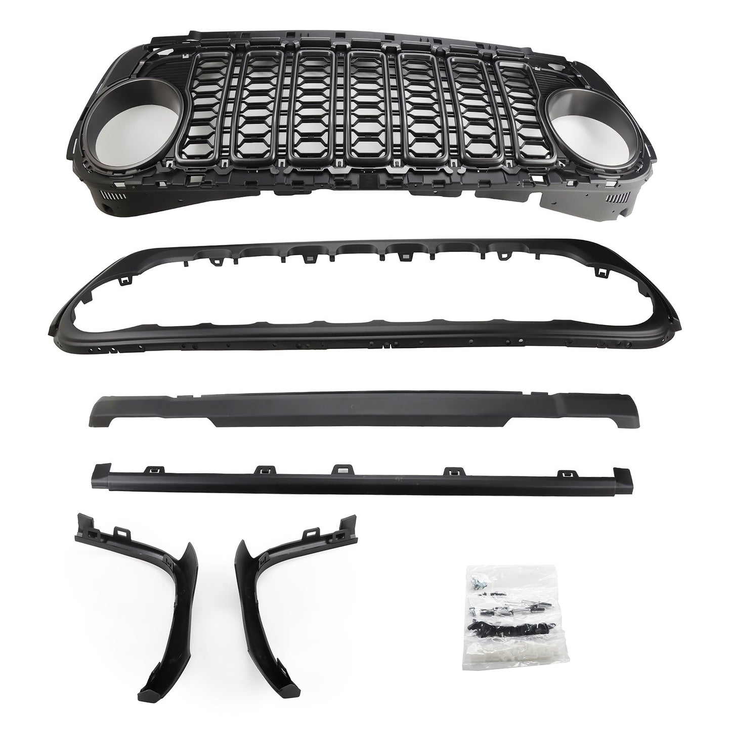 New front grille and bumper grille for Jeep for Wrangler JL, upgraded to 2024 JL (2018-2023). n