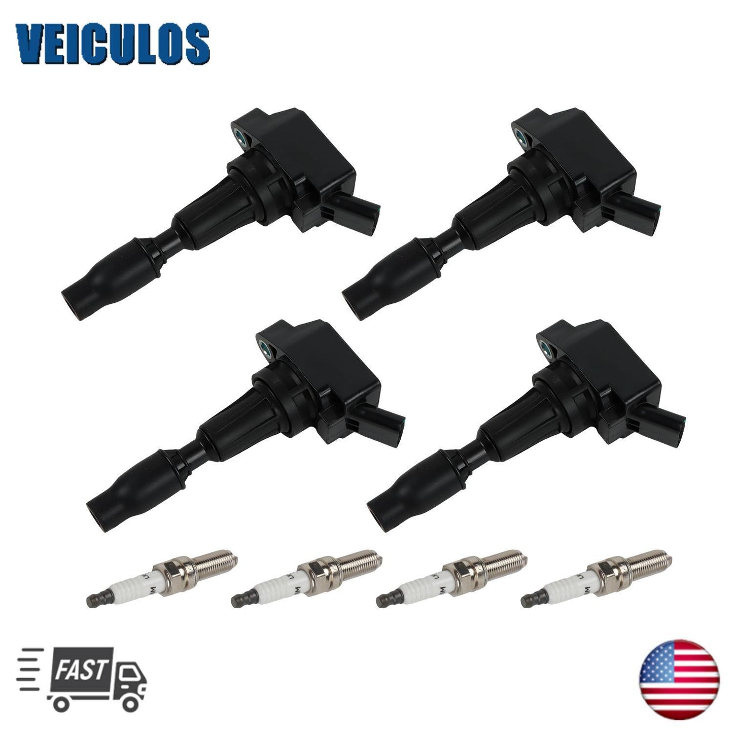 4 Ignition Coil  4 Iridium Spark Plugs for Hyundai Sonata for Kia Optima 2.4L UF764