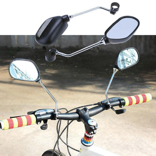 2PCS Bicycle Handlebar Glass Side Rear View Mirrors Flat Mirrors for Road Bike¡Á2 v