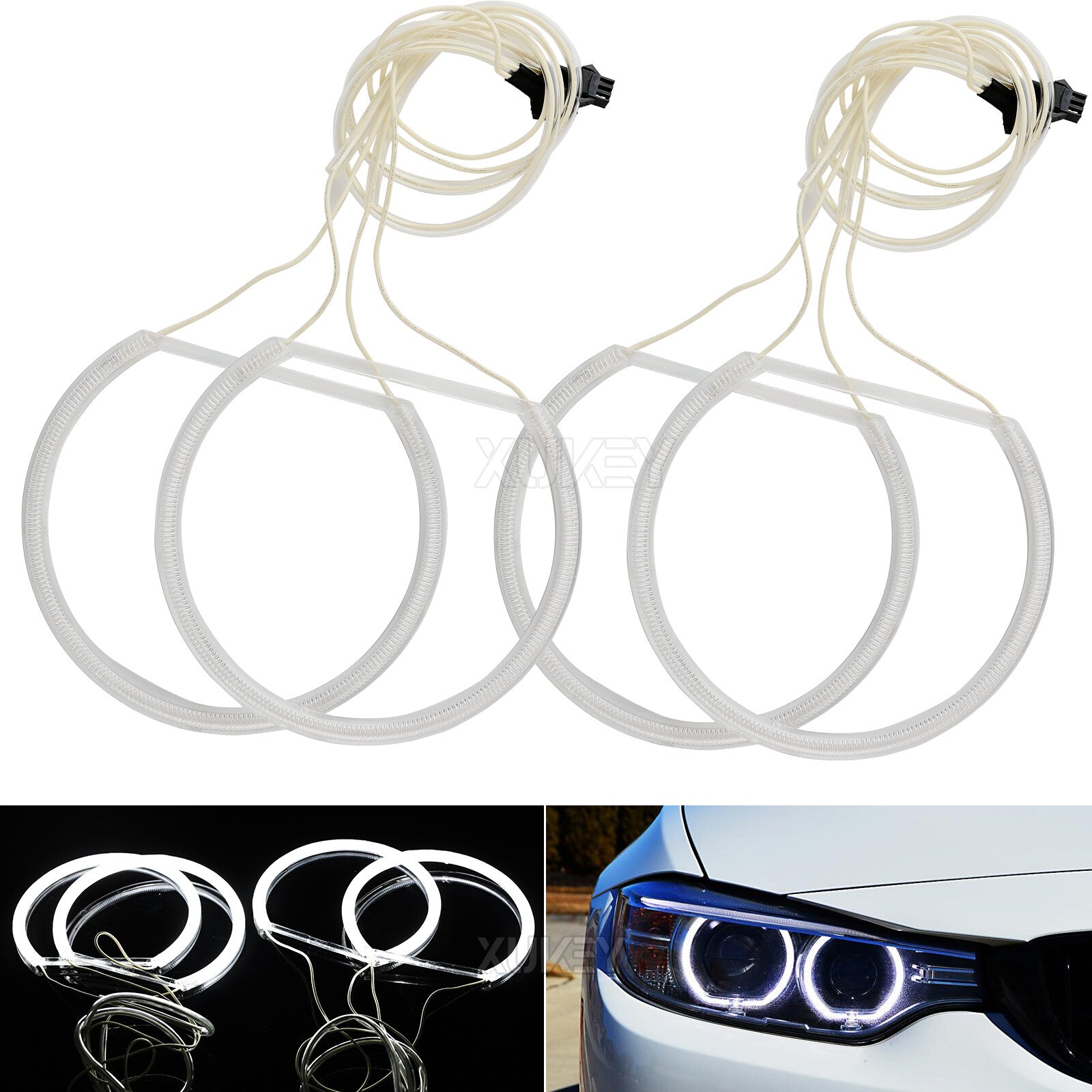 Angel Eyes Light for BMW E36 E38 E39 E46 White Car CCFL Halo Rings Headlight DRL