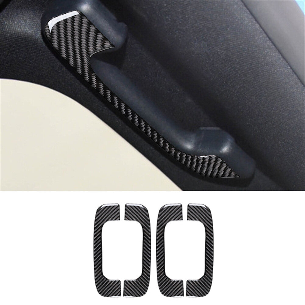 4-Piece Interior Carbon Fiber Roof and Door Handle Cover Trim  for ford  for Mustang Mach-E