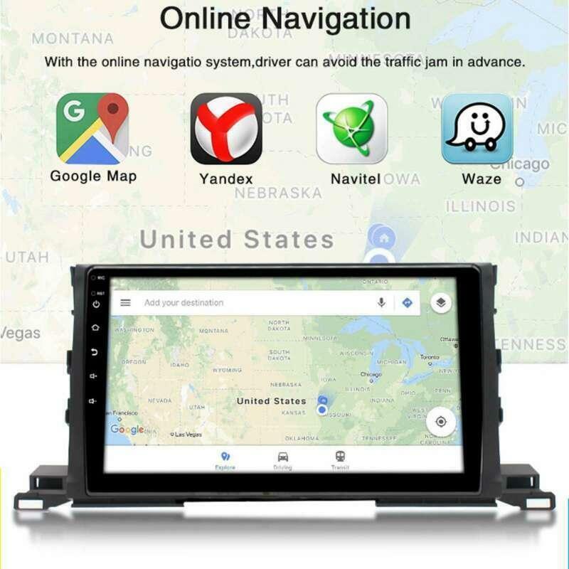 Android10.1 Car for Toyota Highlander 2015 Stereo Radio Player BluetoothGPS Navi