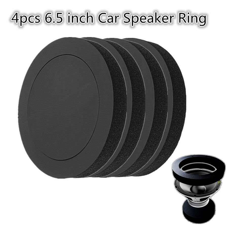 4pcs 6.5 Car Speaker Ring Bass Door Trim Sound Insulation Cotton Audio Speakers