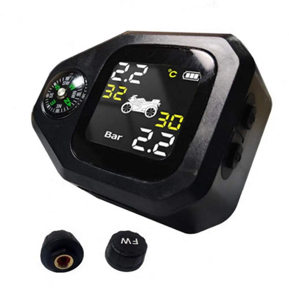 Waterproof Motorcycle Tire Pressure Monitoring System External Sensors Tester Q