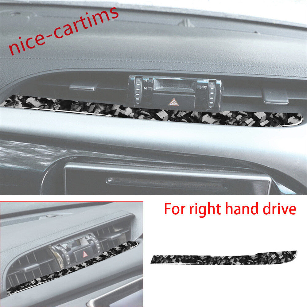Fit For Toyot@ Hilux Revo 2015-21 RHD Center Air Vent Outlet Cover Forged Carbon