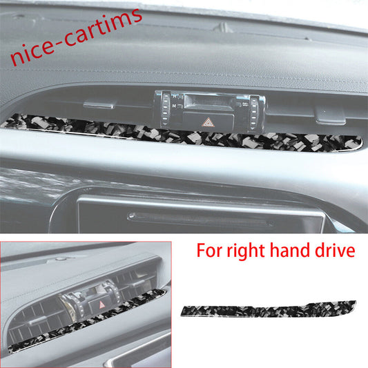 Fit For Toyot@ Hilux Revo 2015-21 RHD Center Air Vent Outlet Cover Forged Carbon