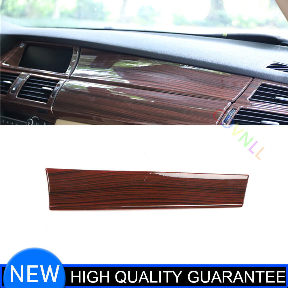 Inner Center Console for Co -Pilot Strip Cover Trim for BMW X5 2008-13 Red Wood Grain