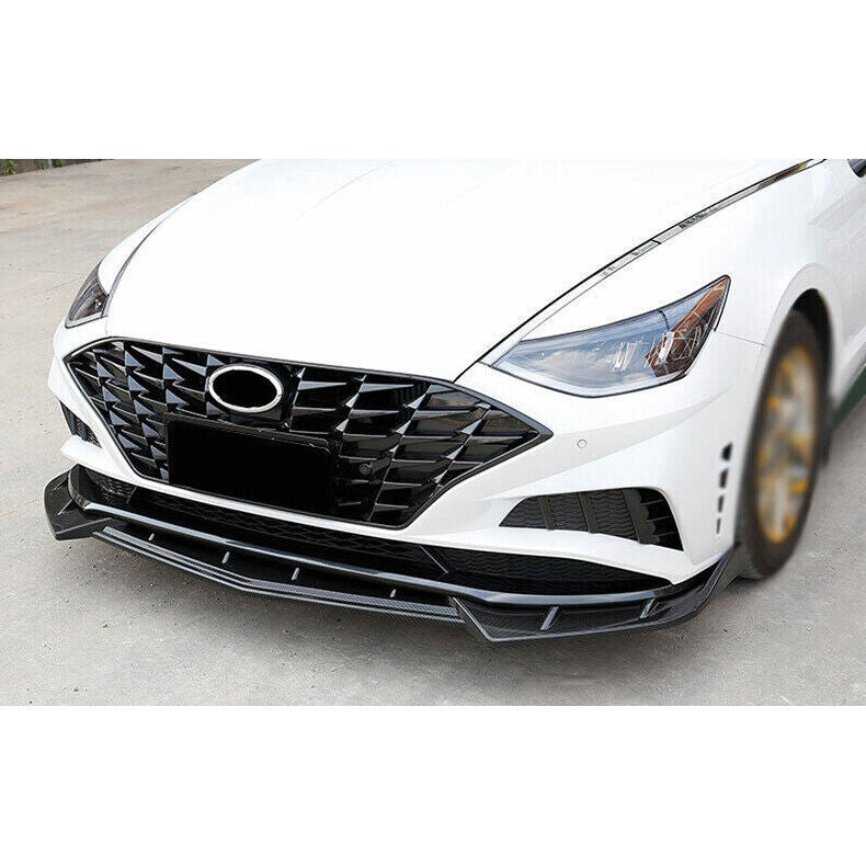 for Hyundai Sonata 20-23 Carbon Fiber ABS Front Bumper Lip Chin Splitter Spoiler