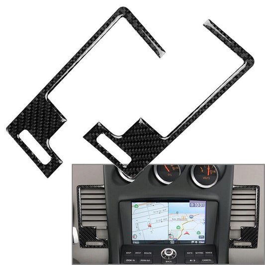 Carbon Fiber Inner Side AC Air Vent Outlet Cover Trim for Nissan 350z 2003-2009