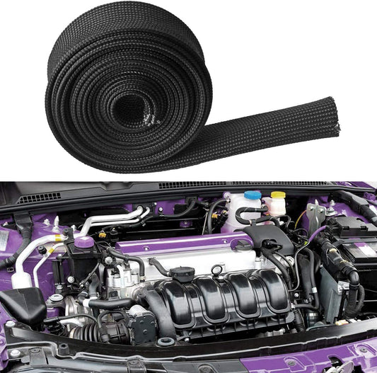 3/4-inch ID x 10' Black Adjustable Heat Insulation Cover with Fiberglass-Wrapped Heat Hose