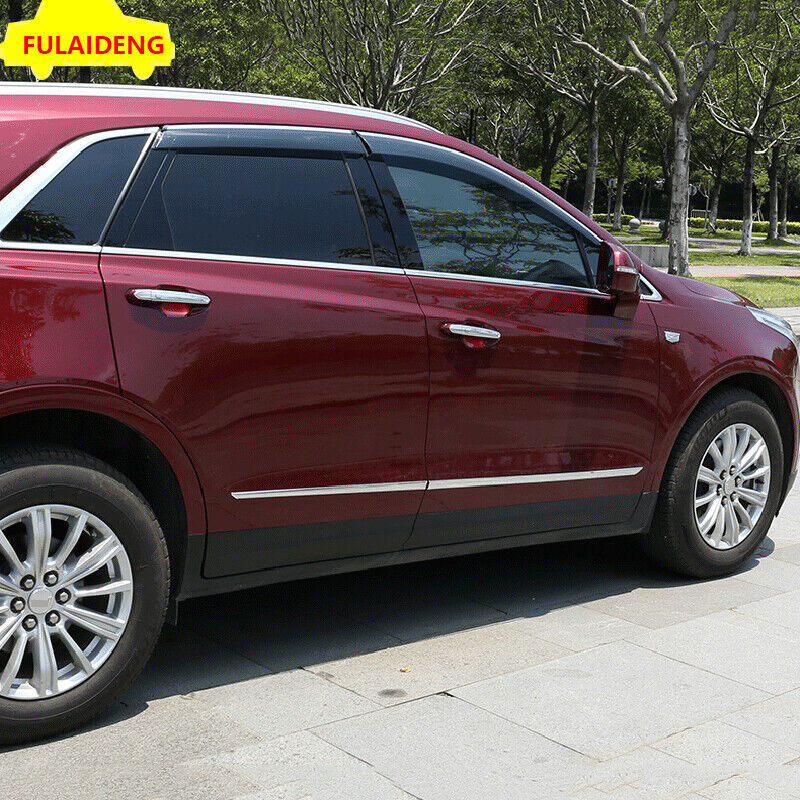 for Cadillac XT5 2016-2020 Chrome Side Door Body Molding Protector Cover Trims