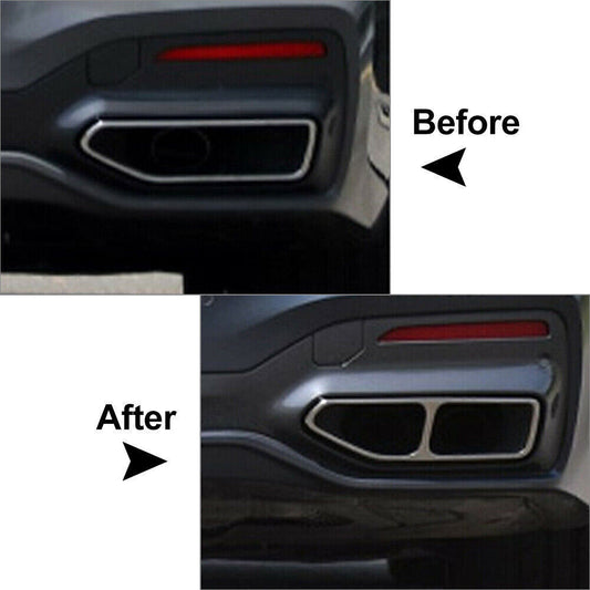 Tail Muffler Exhaust Pipe Output Cover Trim Fit for BMW 7 Series G11 G12 2019-2023 Q