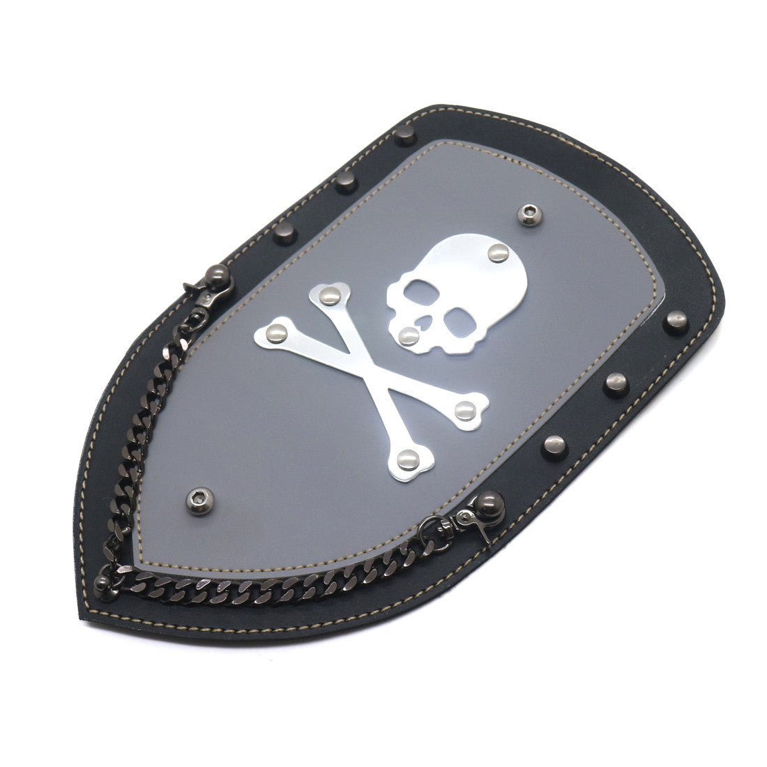 PU Leather Skull Rear Plain Fender Bib Cover for Harley XL883 Solo for Seat