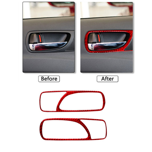 Carbon Fiber CD Player Panel Decorative Trim Cover for Subaru Forester 2007-2008 v
