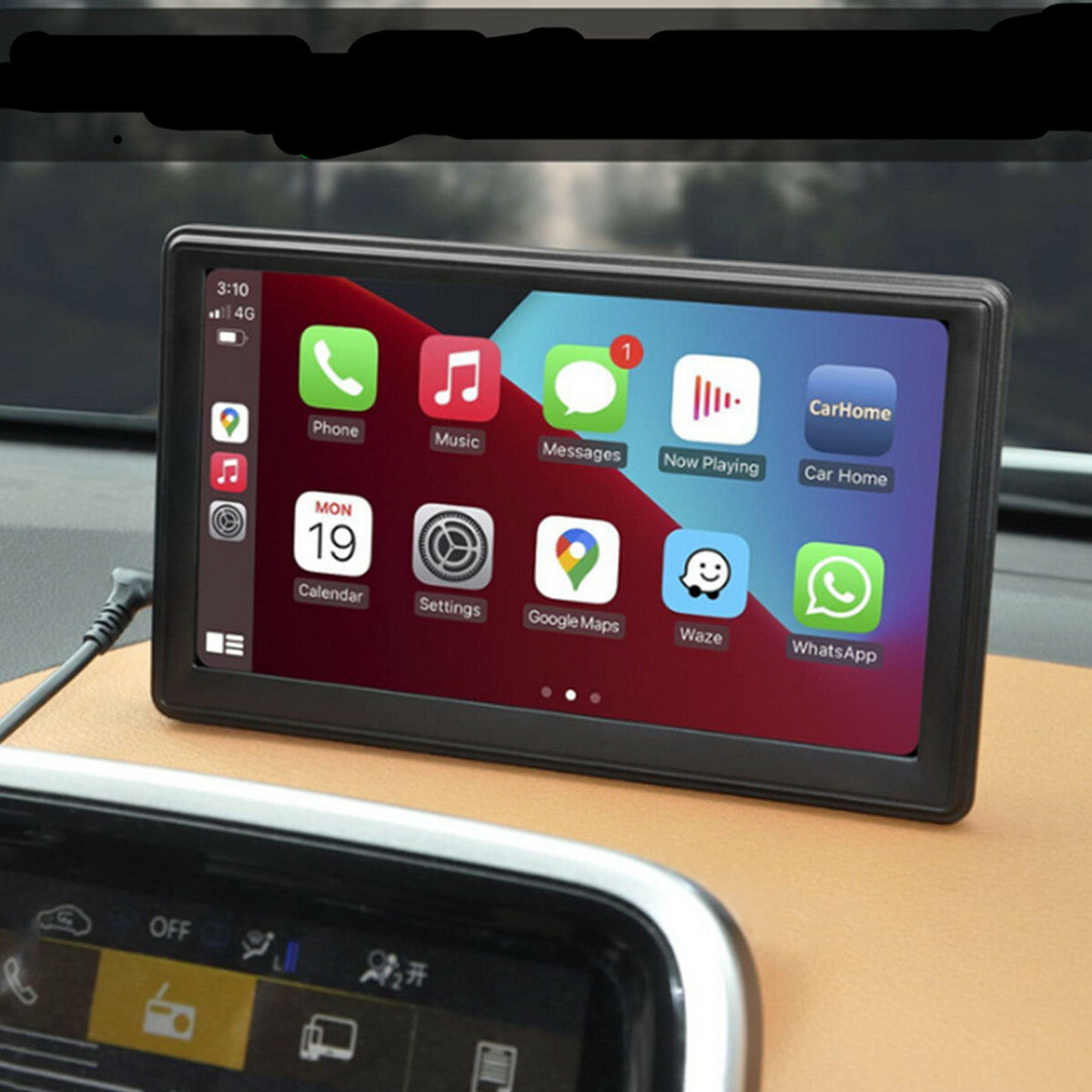Portable 7in Car Radio Stereo Touch Screen Monitor BT SD USB For Apple CarPlay
