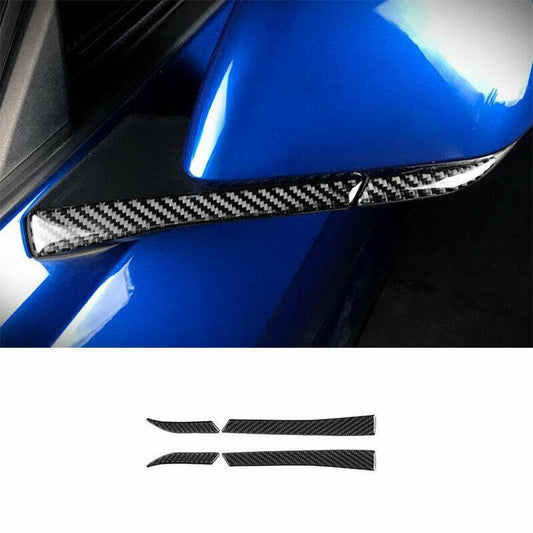 for Ford for Mustang 2015-2022 Real Carbon Fiber Rear View Mirror Anti-Scratch Strip