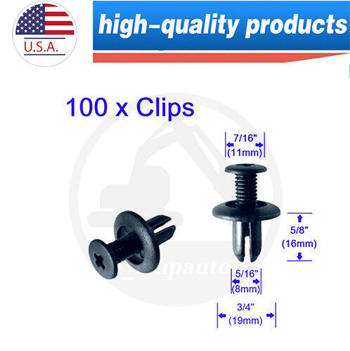 100PCS Retainer for Veloster Clips 86590-28000 Car Bumper Fender Fastener for Tucson