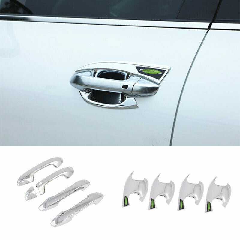 for Kia Seltos 2020-23 Chrome Car Door Handle Cover+Cup Bowl Combo Molding Trim