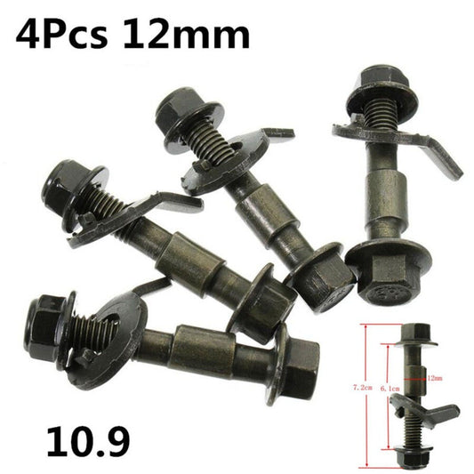 4x Steel Car Wheel Alignment Camber Bolt Screw with Anti-slip Gasket Repair Tool n