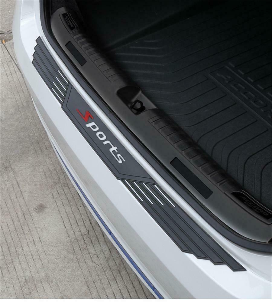 Car Rear Bumper Protector Rubber Trim Strip Trunk Sill Guard Scratch Pad Cover