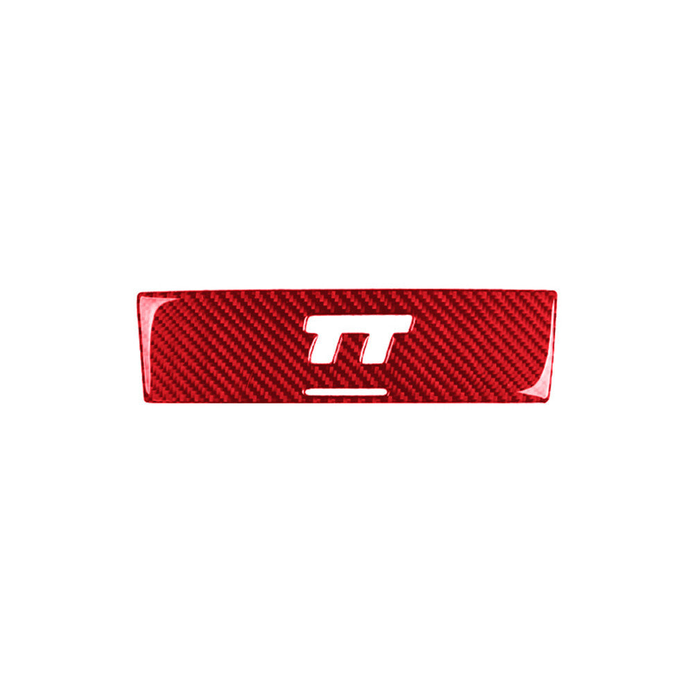 Carbon Fiber Central Control CD Trim Panel Stickers for Audi TT 8N 2001-2006 Red