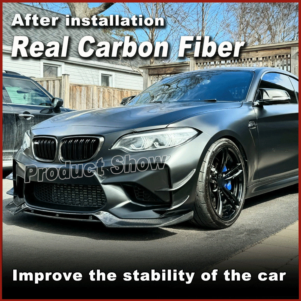 for BMW 2Series F87 M2 Coupe 2016-20 REAL Carbon Fiber Front Bumper Lip Spoiler