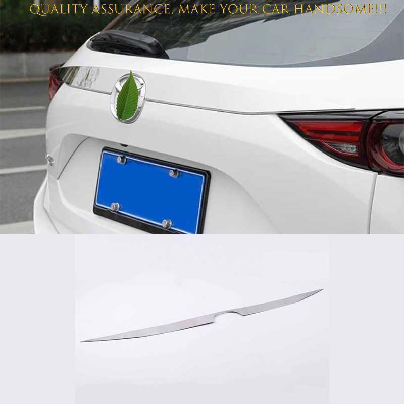 for Mazda CX-5 2017-21 Silver Steel Upper Rear Tailgate Trunk Lid Cover Trim 1X