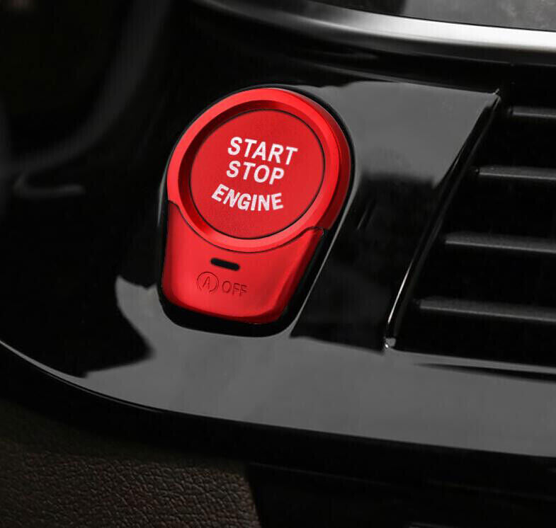For 7 2016-2022 Red Aluminum Start Button Ignition Switch Cover Trim n