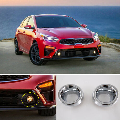 for Kia Forte Sedan 2019-2021 Chrome ABS Front Fog Light Lamp Frame Cover Trims