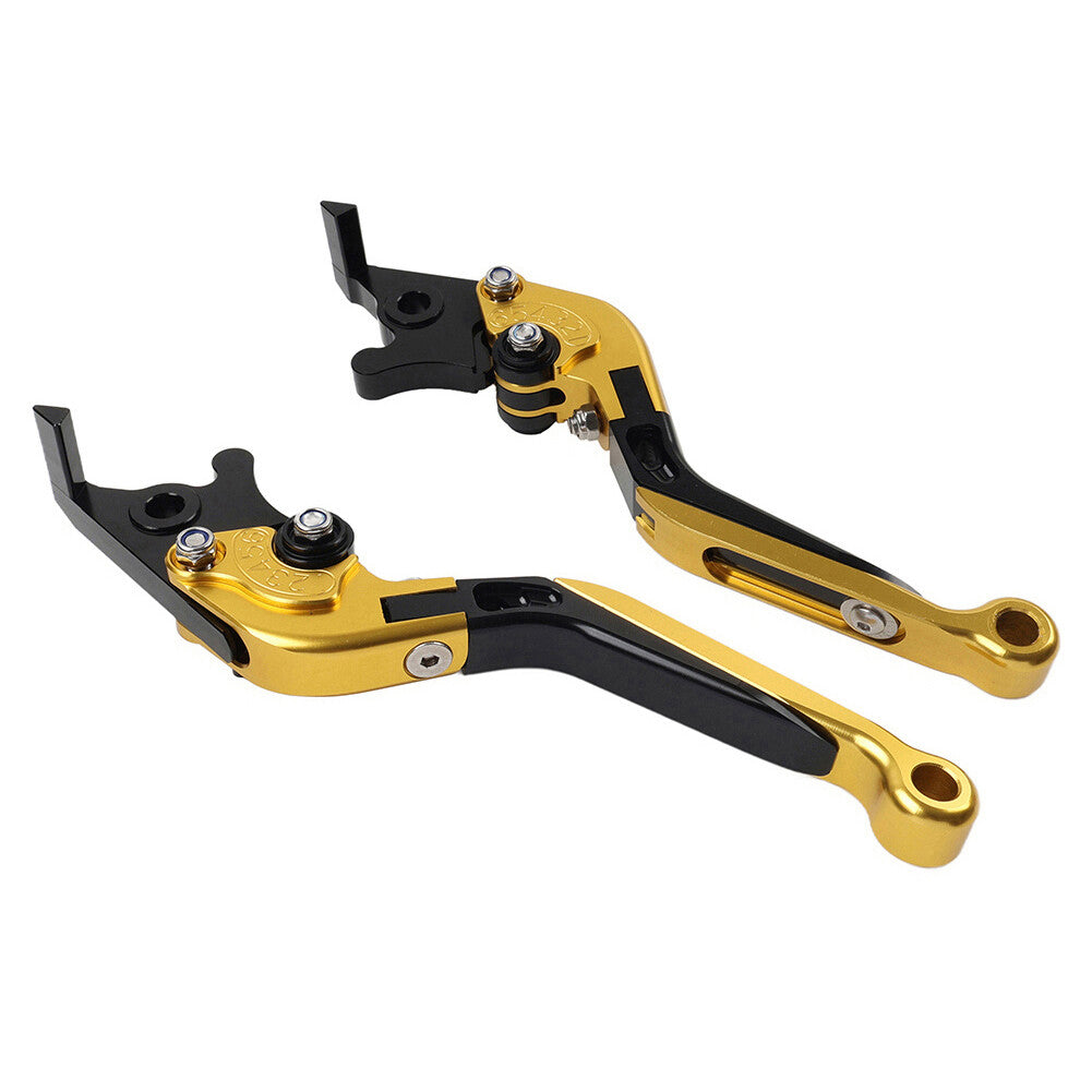 CNC Folding Extendable Brake Clutch Levers for Kawasaki ZX10R/RR/KRT 16-20 Gold