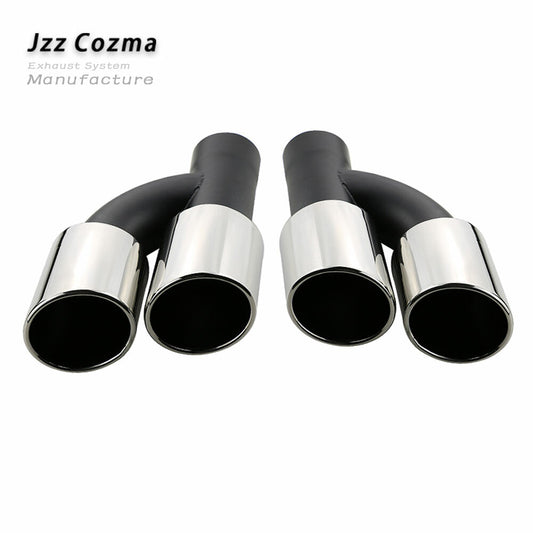Pair Exhaust Pipe Tips Clamp on for Audi A4 B8 A5 8T A6 C7 A7 4G Q5 8U et72