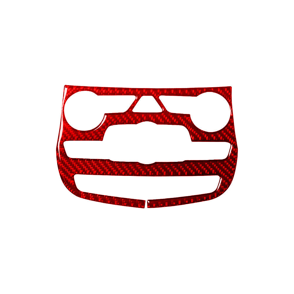 Red Carbon Fiber Climate Control Panel Cover Trim for Dodge Durango 2014-2020