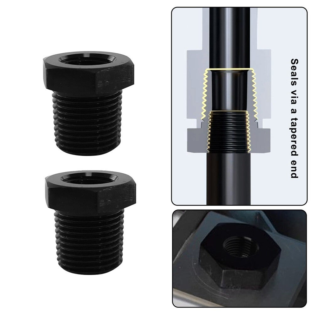 2PCS 3/8 Male x 1/4 Female NPT Thread Reducer Hex Bushing Pipe Fitting Alloy