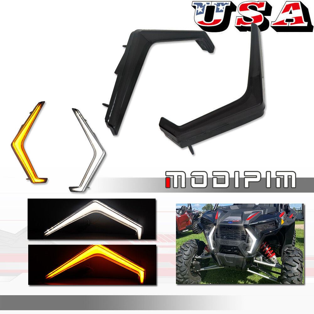 Front Accent DRL Signal Light Pair Kit for 2019-22 for Polaris RZR XP 1000 XP 4 Q