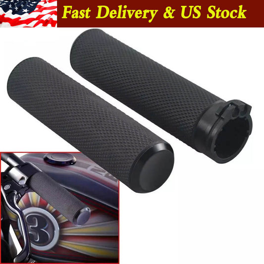 1 Black Motorcycle Handlebar Hand Grips Fit for Harley Dyna Sportster XL1200 Q