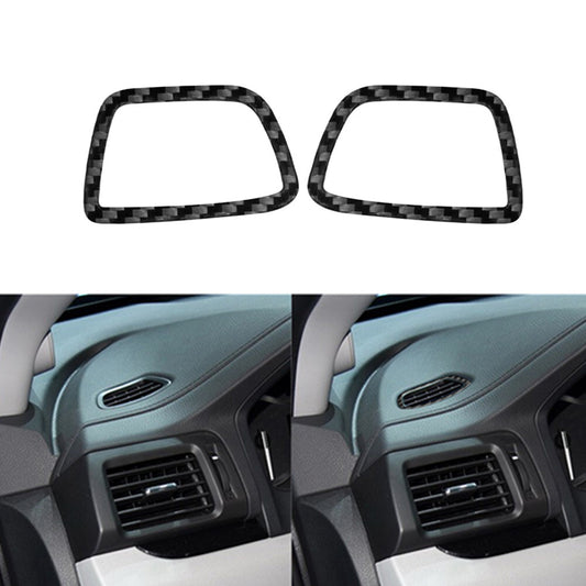 2X Carbon Fiber Defogger Air Vent Frame Trim for Honda Ridgeline 2017-2020