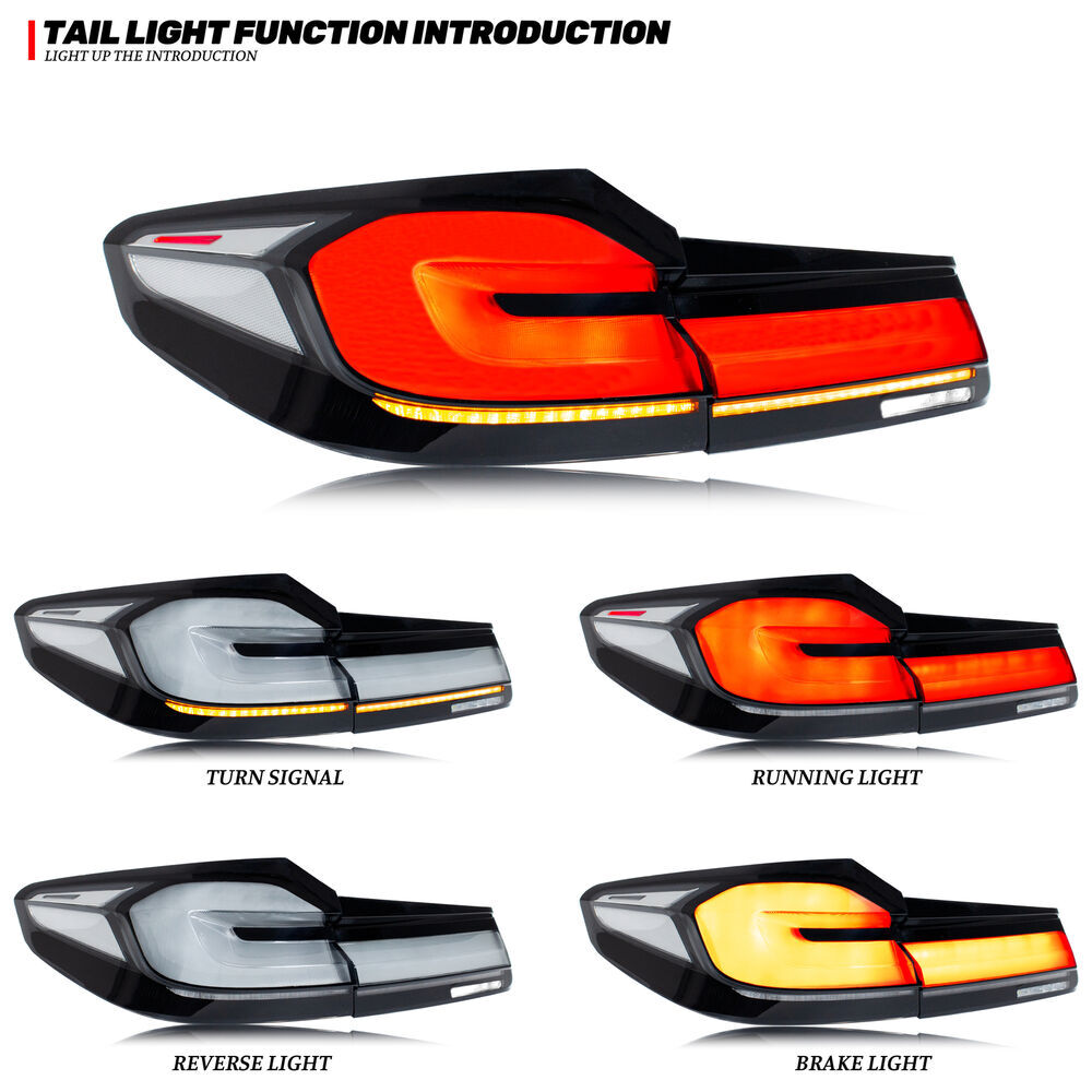 LHRH LED Tail Lights for BMW G38 G30 M5 F90 2017-2020 Sequential Rear Lamps