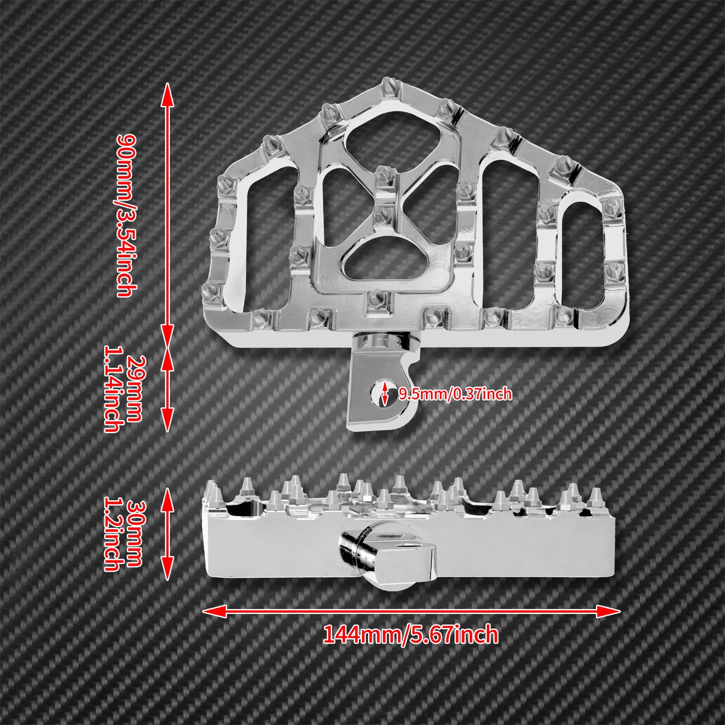 MX Style Chrome Foot Peg Pedal Fit for Harley Sportster Softail Touring Dyna FLD