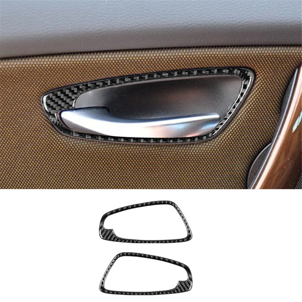 Carbon Fiber Inner Storage Box Panel Cover Trim For Lancer 2010-2015 v