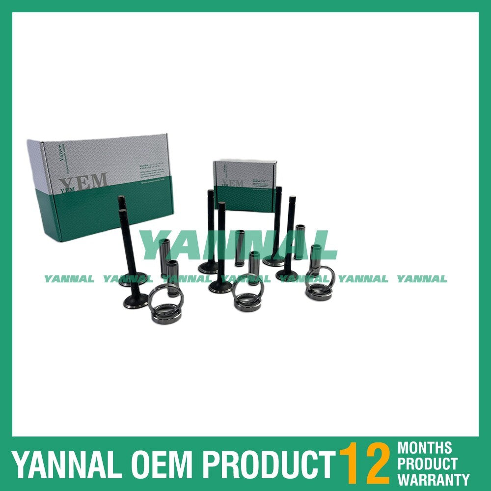 New 3TNE68 Intake and Exhaust Valve Guide Kit for Yanmar 4010 AC-16 Tractors