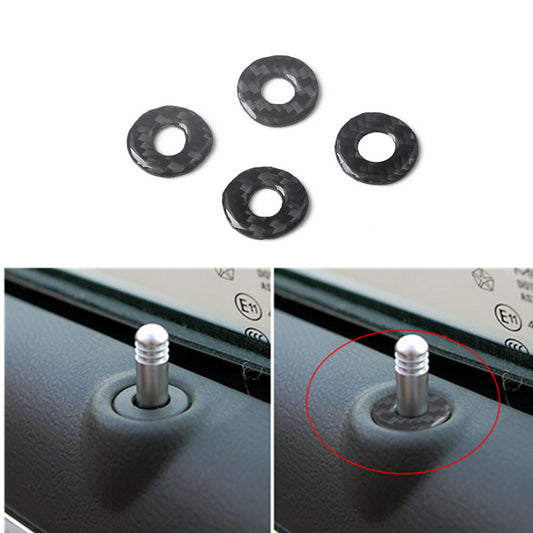 4Pcs Carbon Fiber Door's Locker Accent Cover Trim for Chrysler 300 2005-2007
