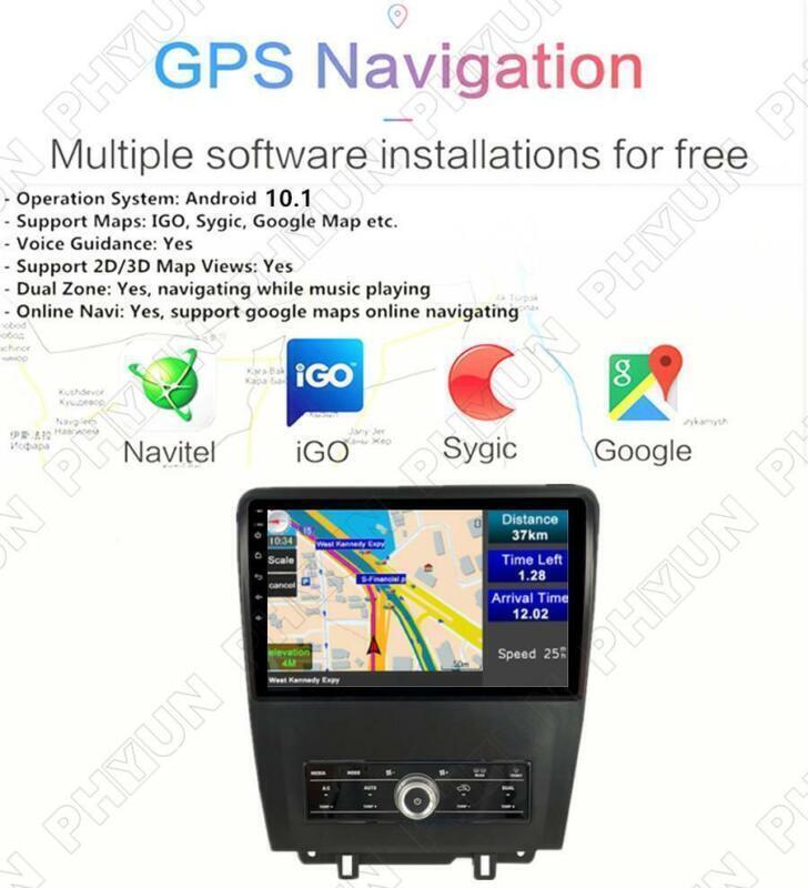 Unit Stereo WiFi 10.1 2+32GB Head Player GPS Navi FM For 2010-14 for Ford for Mustang