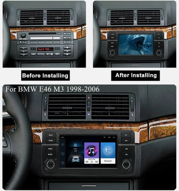 7Android Stereo Radio GPS Head Unit 2+32GB for BMW E46 M3 318/320/325/330/335