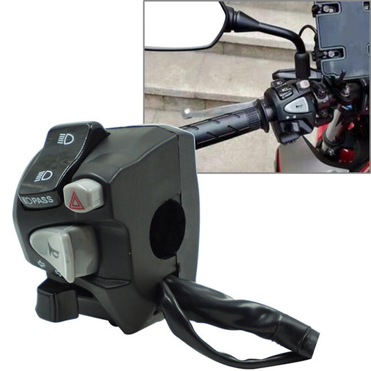 7/8 Motorcycle Handlebar Horn Turn Signal Low/High Beam Headlight Switch