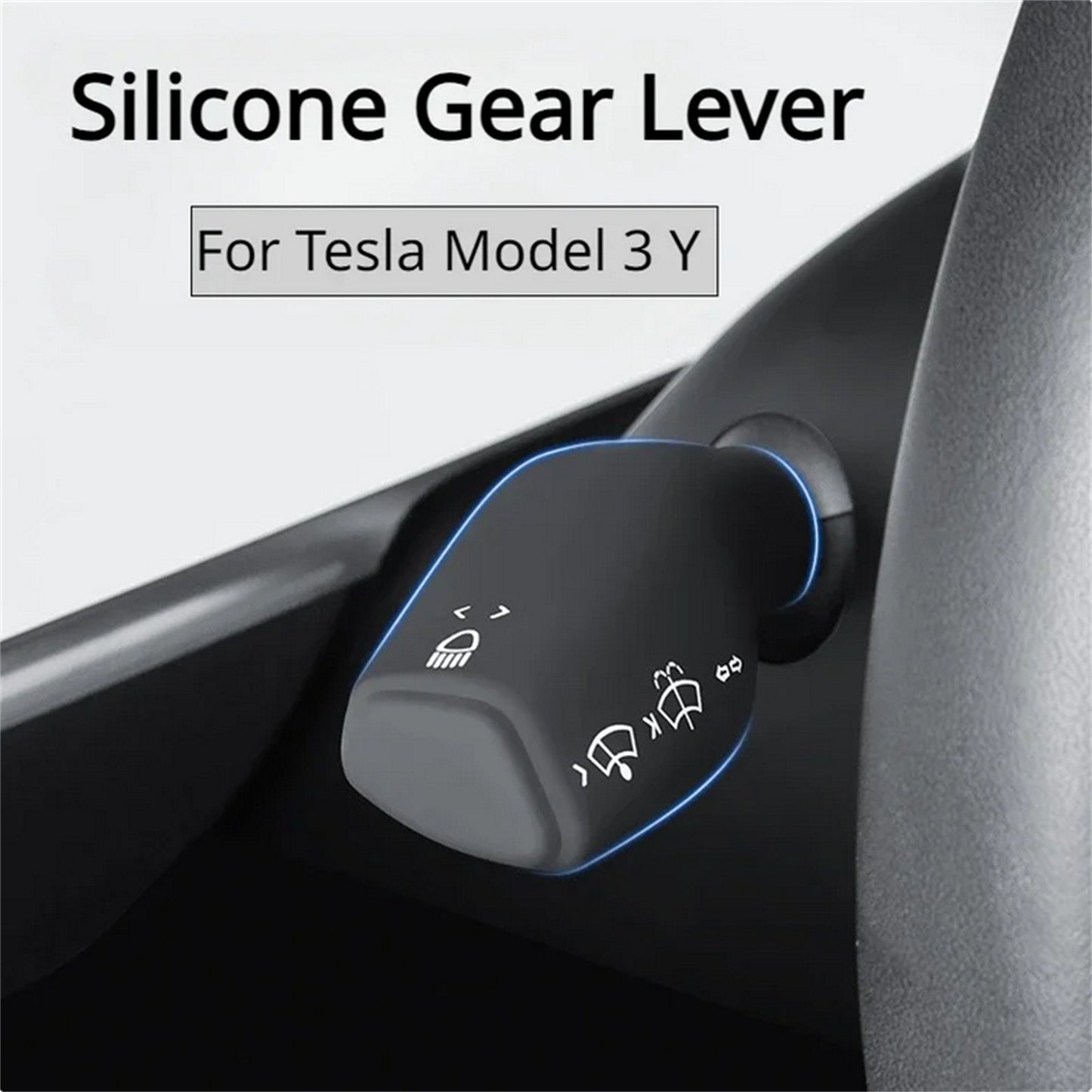 for Tesla Model 3/Y 2017-2023 Silicone Shift Knob Shift Paddle Protection Cover