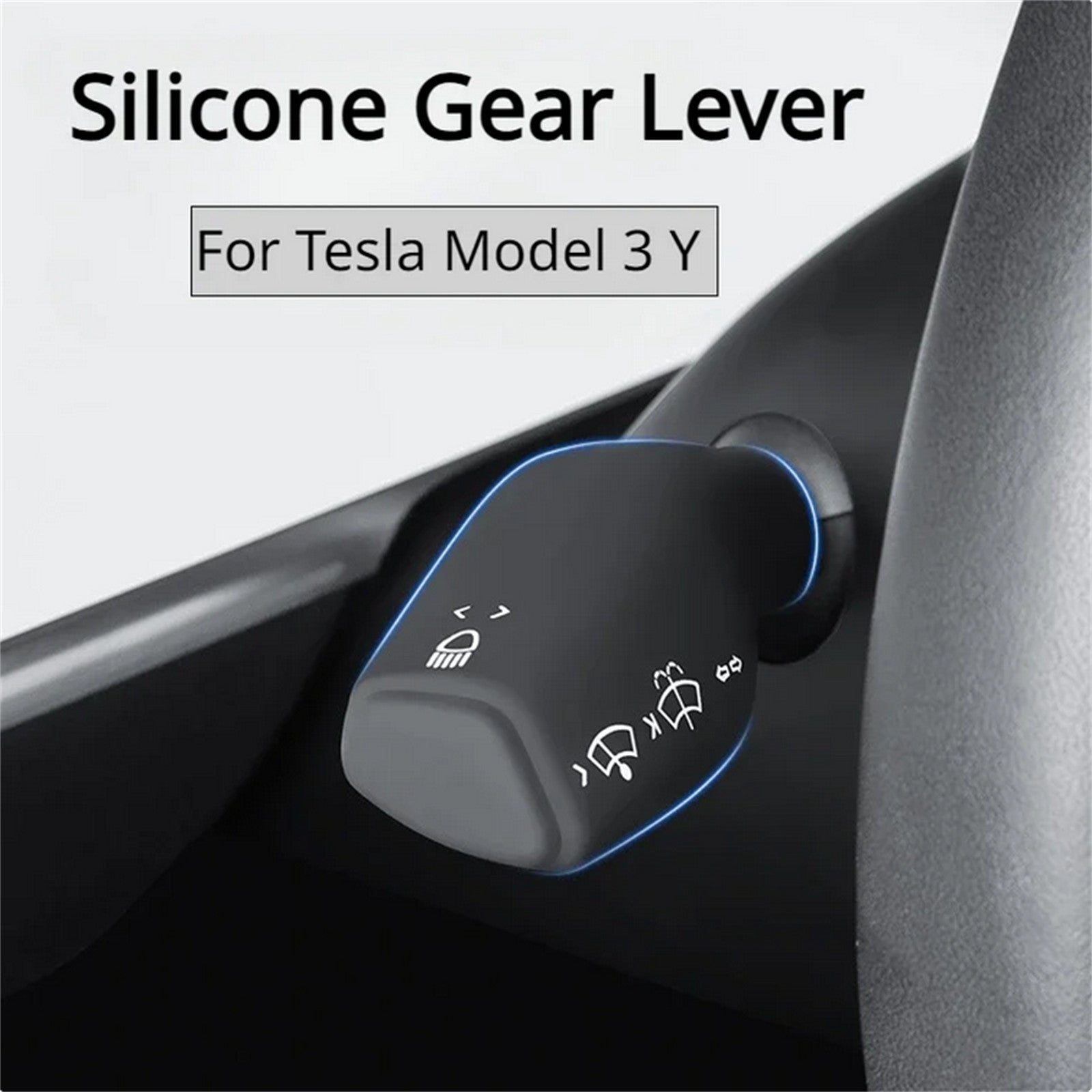 for Tesla Model 3/Y 2017-2023 Silicone Shift Knob Shift Paddle Protection Cover